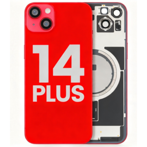 Back Glass with Wireless Charging Magnet Pieces for iPhone 14 Plus 6.7", Red