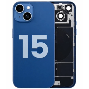 Back Glass with Wireless Charging Magnet Pieces for iPhone 15 6.1", Blue