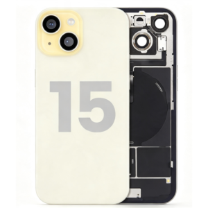 Back Glass with Wireless Charging Magnet Pieces for iPhone 15 6.1", Yellow