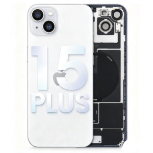 Back Cover Glass with Wireless Charging Magnet Pieces for iPhone 15 Plus 6.7", Blue