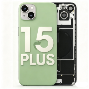 Back Cover Glass with Wireless Charging Magnet Pieces for iPhone 15 Plus 6.7", Green