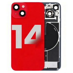Back Glass with Wireless Charging Magnet Pieces for iPhone 14 6.1", Red