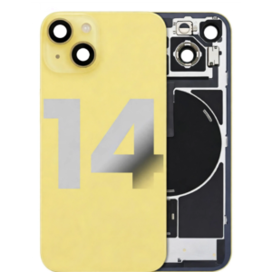 Back Glass with Wireless Charging Magnet Pieces for iPhone 14 6.1", Yellow