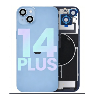Back Glass with Wireless Charging Magnet Pieces for iPhone 14 Plus 6.7", Blue