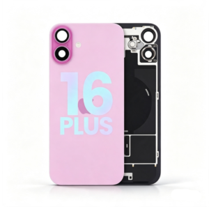 Back Cover Glass with Wireless Charging Magnet Pieces for iPhone 16 Plus 6.7", Pink