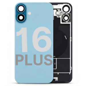 Back Cover Glass with Wireless Charging Magnet Pieces for iPhone 16 Plus 6.7", Teal