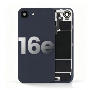 Back Cover Glass with Iron Sheet for iPhone 16E 6.1", Black