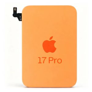 Back Cover Glass with Wireless Charging Magnet Pieces for iPhone 17 Pro 6.3'', Cosmic Orange