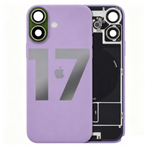 Back Cover Glass with Wireless Charging Magnet Pieces for iPhone 17 6.3'', Purple