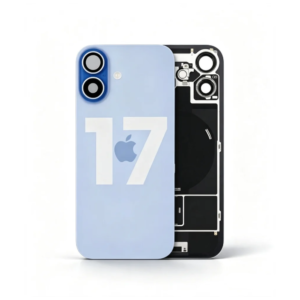 Back Cover Glass with Wireless Charging Magnet Pieces for iPhone 17 6.3'', Blue