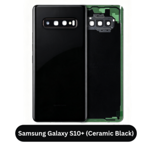 Samsung Galaxy S10+ Back Cover with Camera Lens & Glue Sticker – AAA (Ceramic Black )
