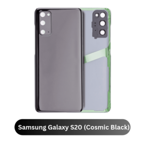 Samsung Galaxy S20 Back Cover with Camera Lens & Glue Sticker – AAA (Cosmic Black)