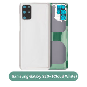 Samsung Galaxy S20+ Back Cover with Camera Lens & Glue Sticker – AAA (Cloud White)