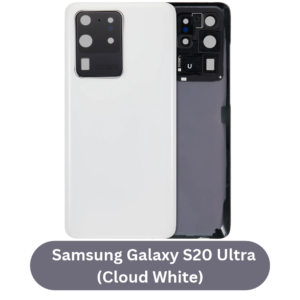 Samsung Galaxy S20 Ultra Back Cover with Camera Lens & Glue Sticker – AAA (White (Cloud White)