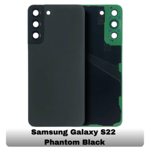 Samsung Galaxy S22 Back Cover with Camera Lens & Glue Sticker – AAA (Phantom Black)