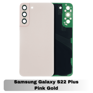 Samsung Galaxy S22+ Back Cover with Camera Lens & Glue Sticker – AAA (Pink Gold)
