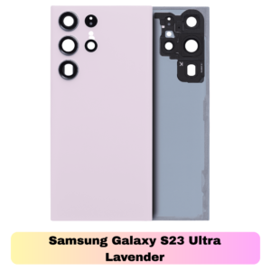 Samsung Galaxy S23 Ultra Back Cover with Camera Lens & Glue Sticker – AAA (Lavender)