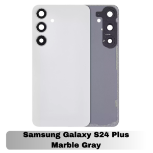 Samsung Galaxy S24+ Back Cover with Camera Lens & Glue Sticker – AAA (Marble Gray)