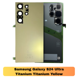 Samsung Galaxy S24 Ultra Back Cover with Camera Lens & Glue Sticker – AAA (Titanium yellow)