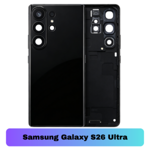 Samsung Galaxy S26 Ultra Back Cover with Camera Lens & Glue Sticker – AAA (Black)