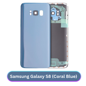 Samsung Galaxy S8 Back Cover with Camera Lens & Glue Sticker – AAA (Coral Blue)