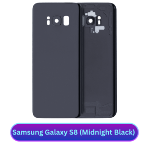Samsung Galaxy S8 Back Cover with Camera Lens & Glue Sticker – AAA (Midnight Black)