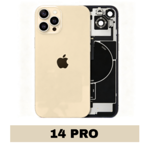 Back Glass with Wireless Charging Magnet Pieces for iPhone 14 Pro 6.1", Gold