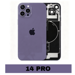 Back Glass with Wireless Charging Magnet Pieces for iPhone 14 Pro 6.1", Deep Purple
