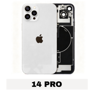 Back Glass with Wireless Charging Magnet Pieces for iPhone 14 Pro 6.1", Silver