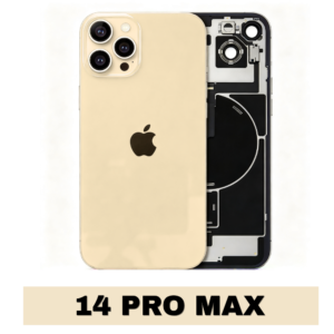 Back Glass with Wireless Charging Magnet Pieces for iPhone 14 Pro Max 6.7", Gold