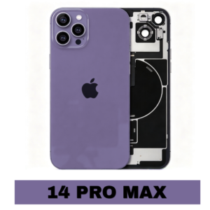 Back Glass with Wireless Charging Magnet Pieces for iPhone 14 Pro Max 6.7", Deep Purple