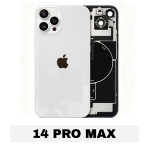 Back Glass with Wireless Charging Magnet Pieces for iPhone 14 Pro Max 6.7", Silver
